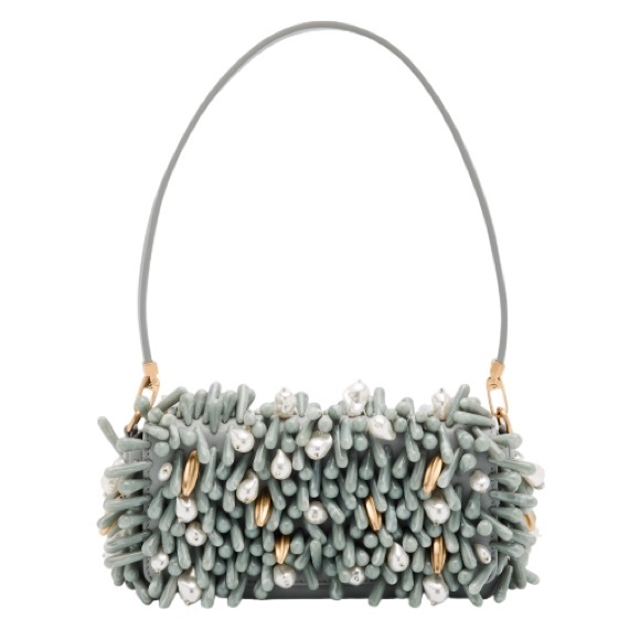 cult gaia Handbags - NWT - CULT GAIA Perla Beaded Leather Shoulder Bag